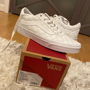 Vans White checkerboard